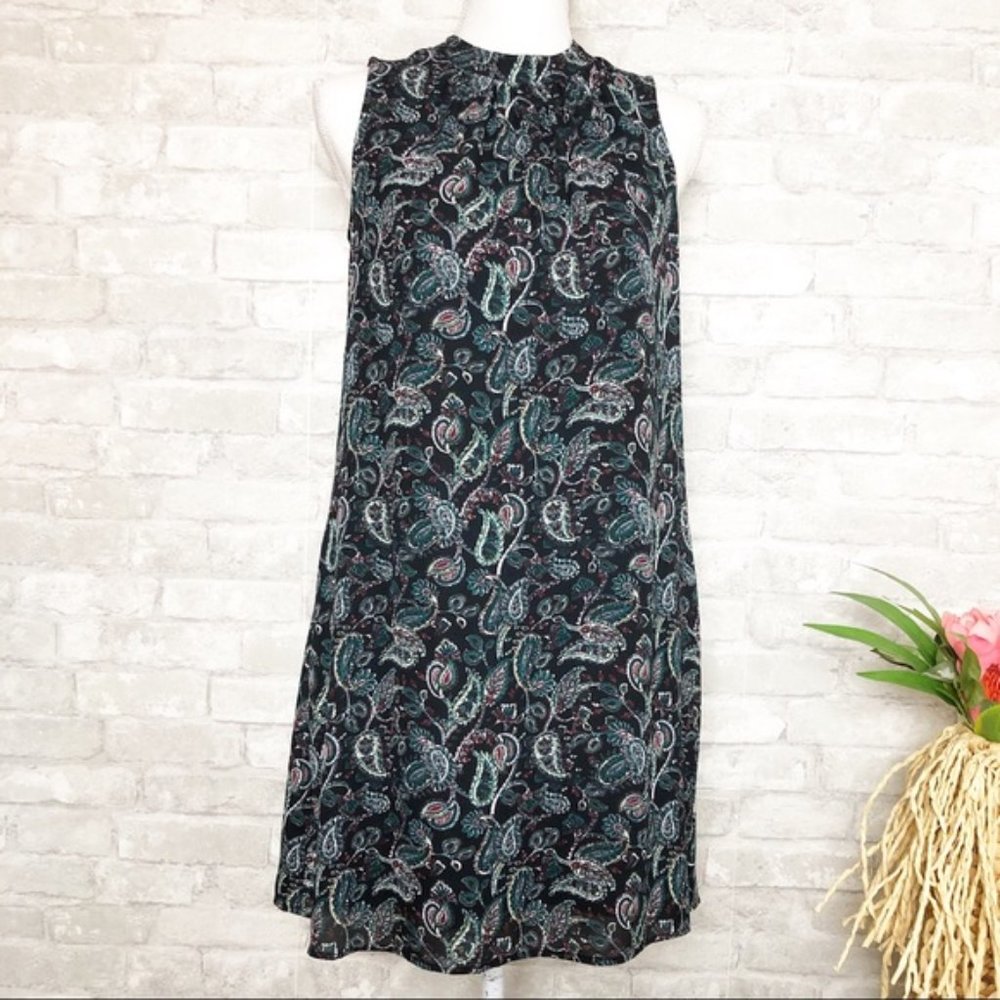 DR2 Paisley Print Sleeveless Shift Dress Medium